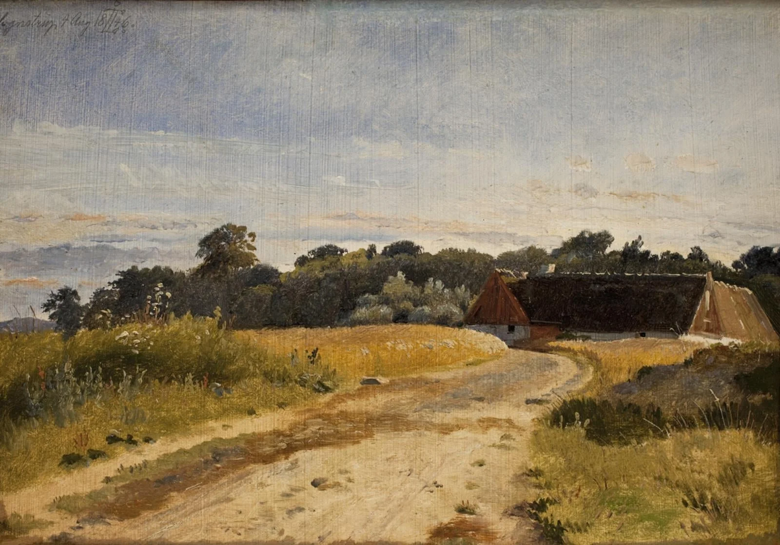 A Croft at Lodskov near Vognserup Manor. Study, by Unknown, 1846