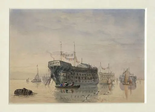 Old Hulks on the Thames