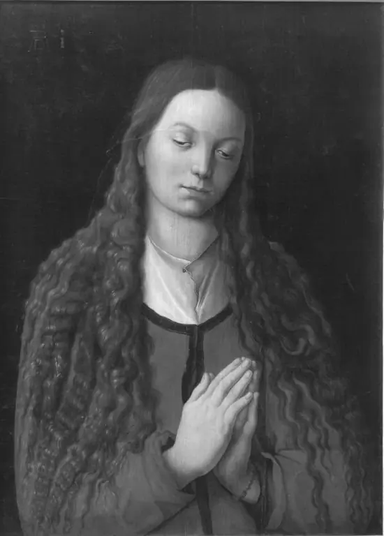 Praying satisfied Virgin