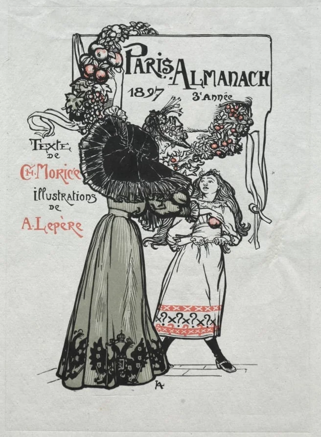 Paris Almanac, 1897:  Cover, by Auguste Lepère, 1897