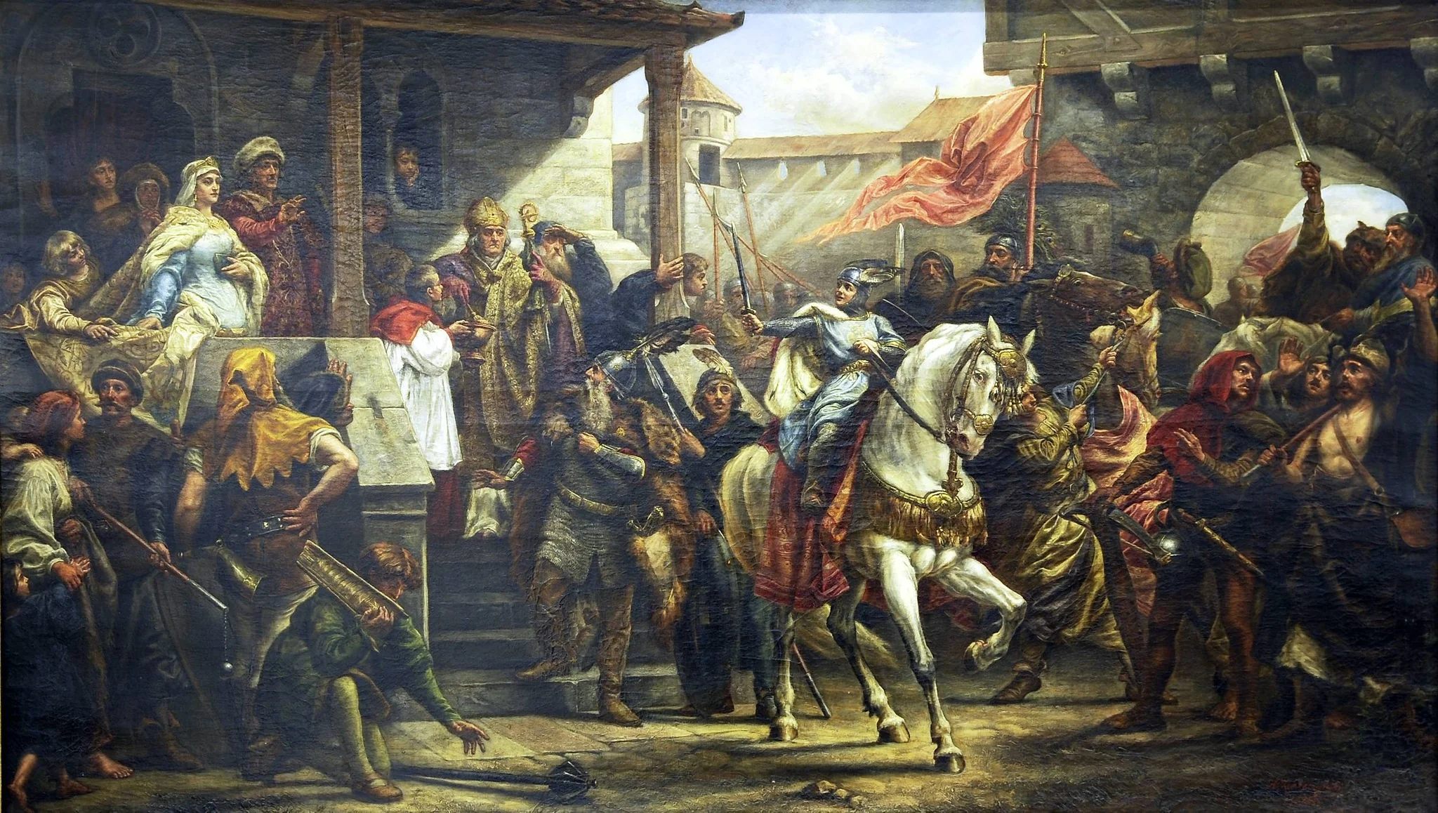 Władysław Herman blesses Bolesław the Wry-Mouthed before a war campaign