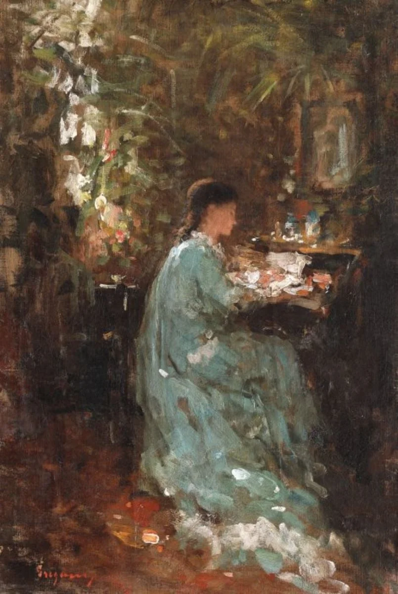 Elisabeta Doamna în biroul său (Principesa Elisabeta), by Nicolae Grigorescu, unspecified