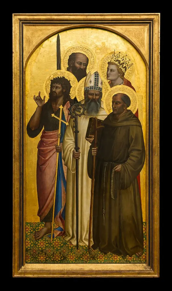 the Saints John the Baptist, Egidius, Gerard of Villamagna, Paul and Catherine (or Miniato)