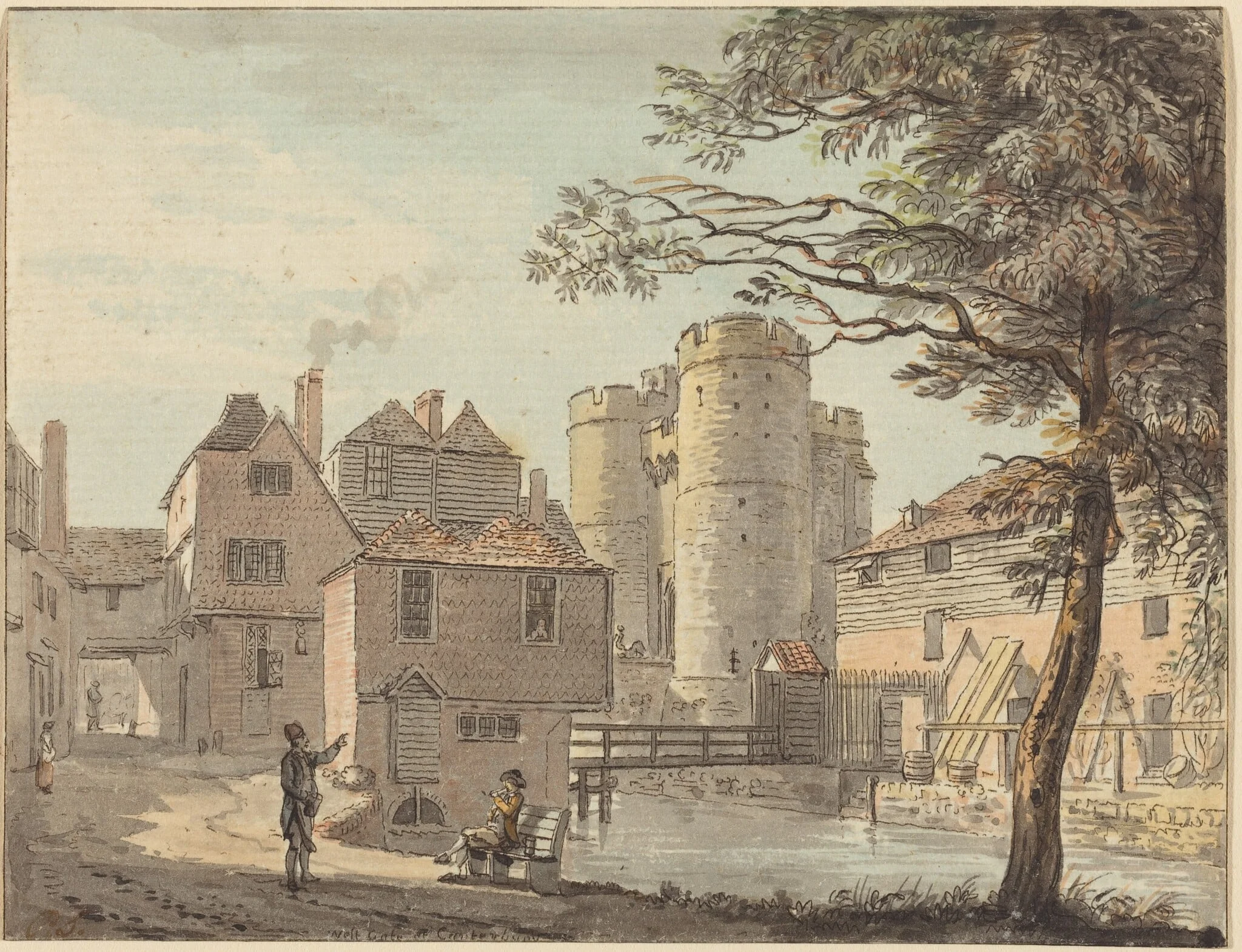 West Gate at Canterbury, by Paul Sandby, watercolor, 1780