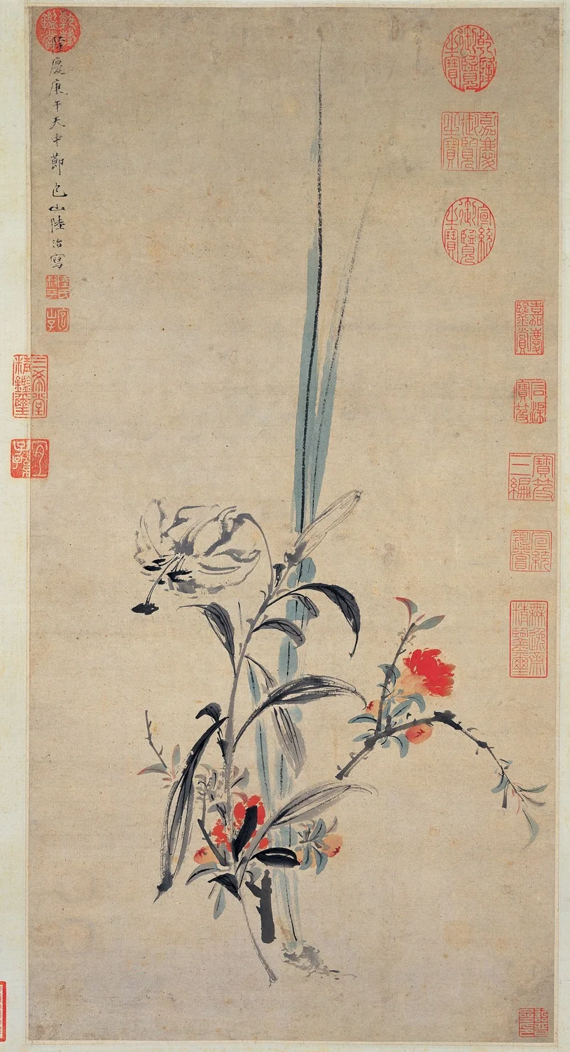 Intimate Scenery of Pomegranate Blossoms, by Lu Zhi, unspecified, 1570