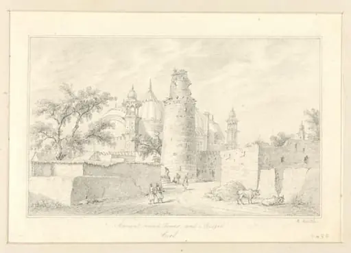 Ancient round tower and Musjid, Coel.