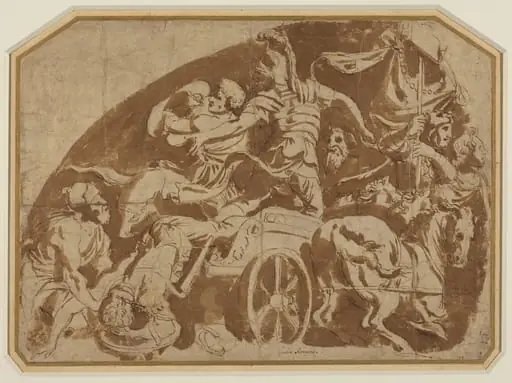 Flight of Meriones, with Dead Coeranos Being Dragged from the Chariot