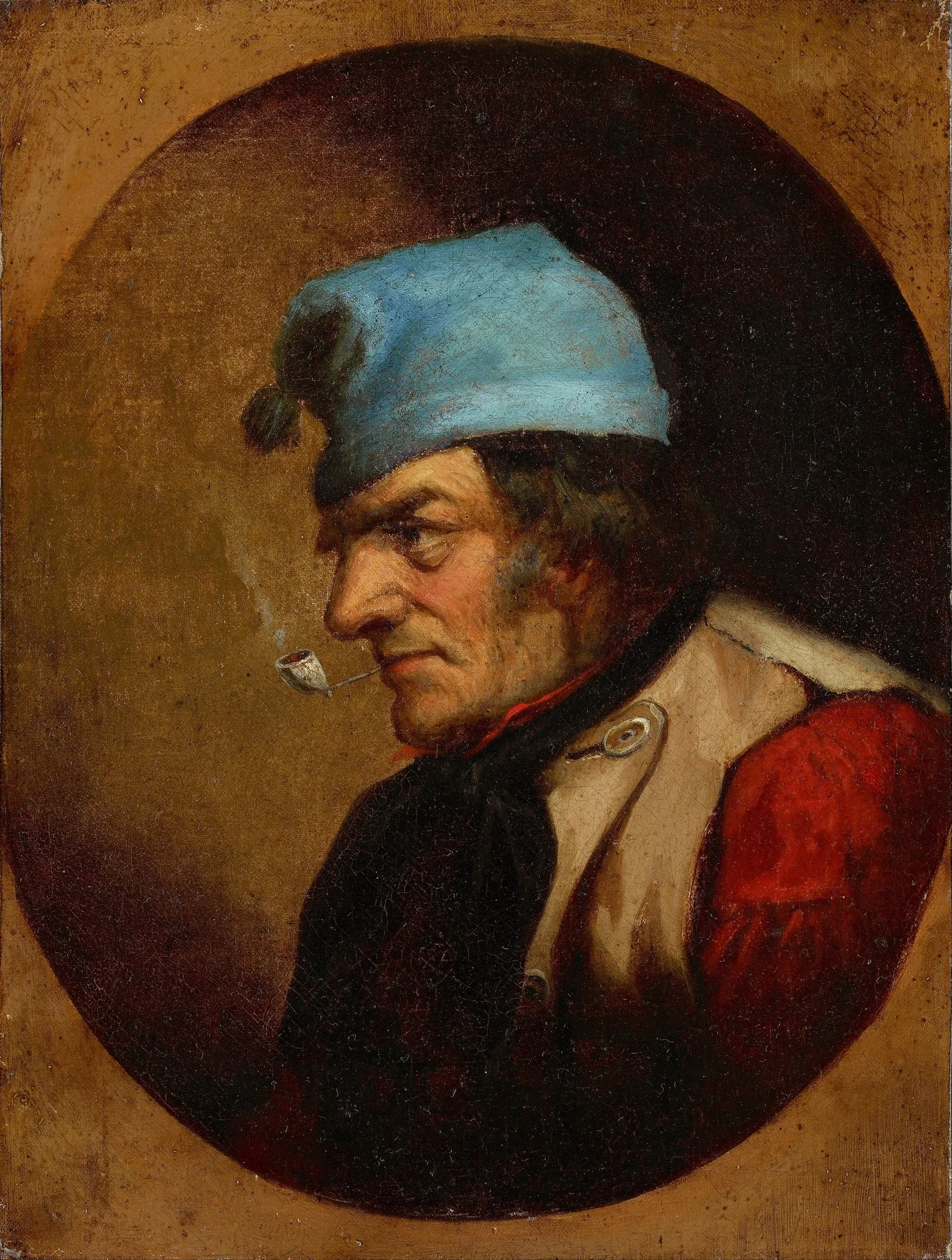Habitant with Blue Tuque and Pipe