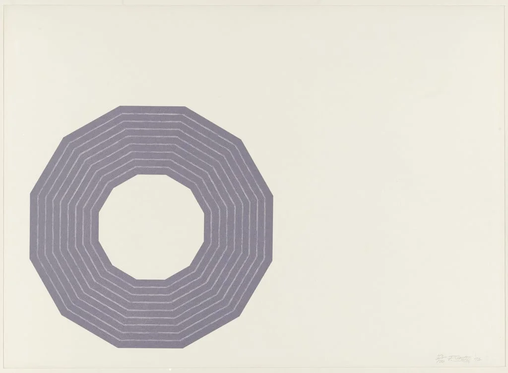 Untitled, by Frank Stella, ink, 1972