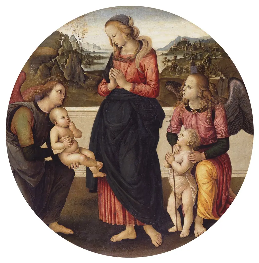 The Virgin Adoring the Child with John the Baptist as a Child and two Angels