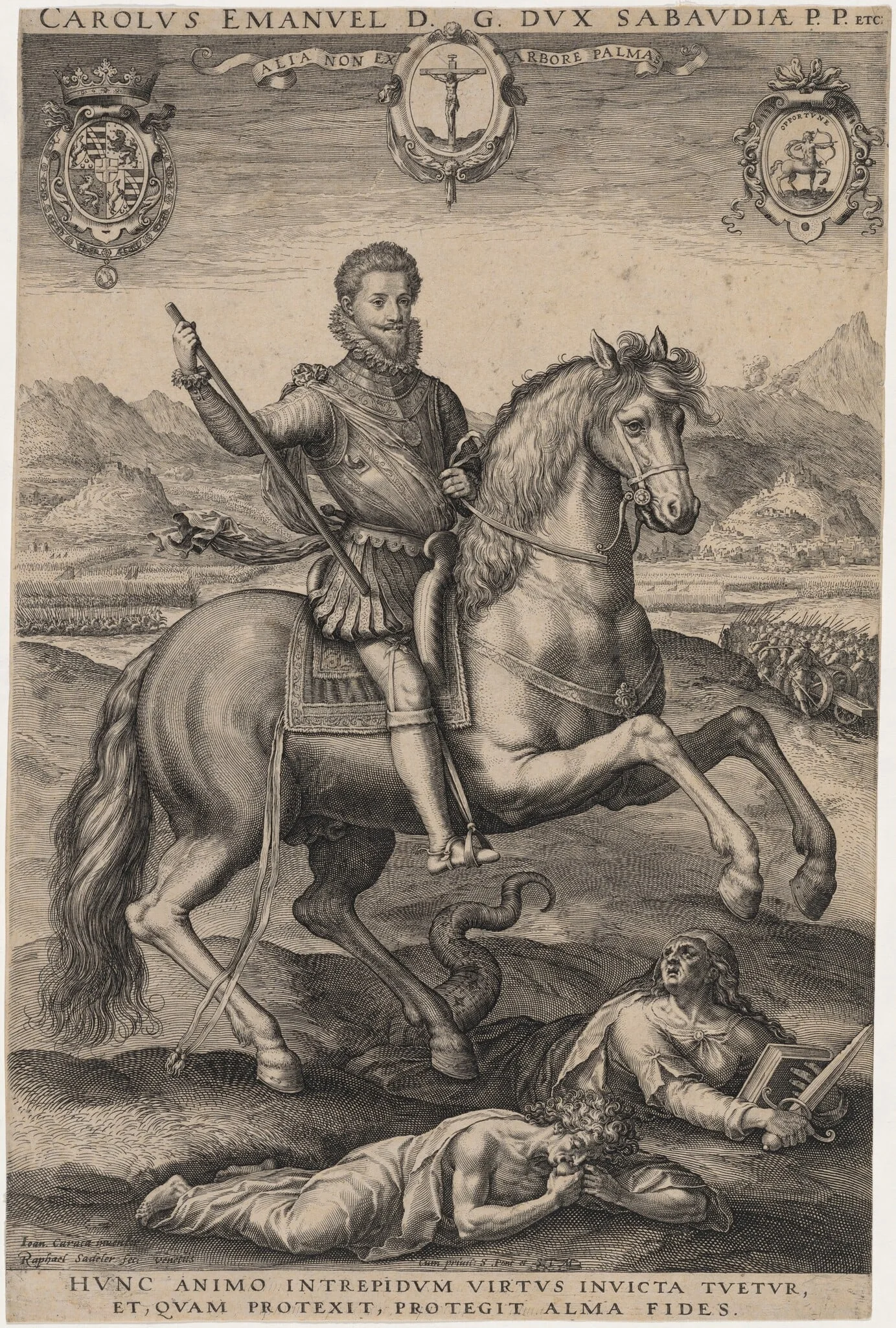 Charles Emmanuel, Prince of Piedmont, by Aegidius Sadeler II, ink, 1600