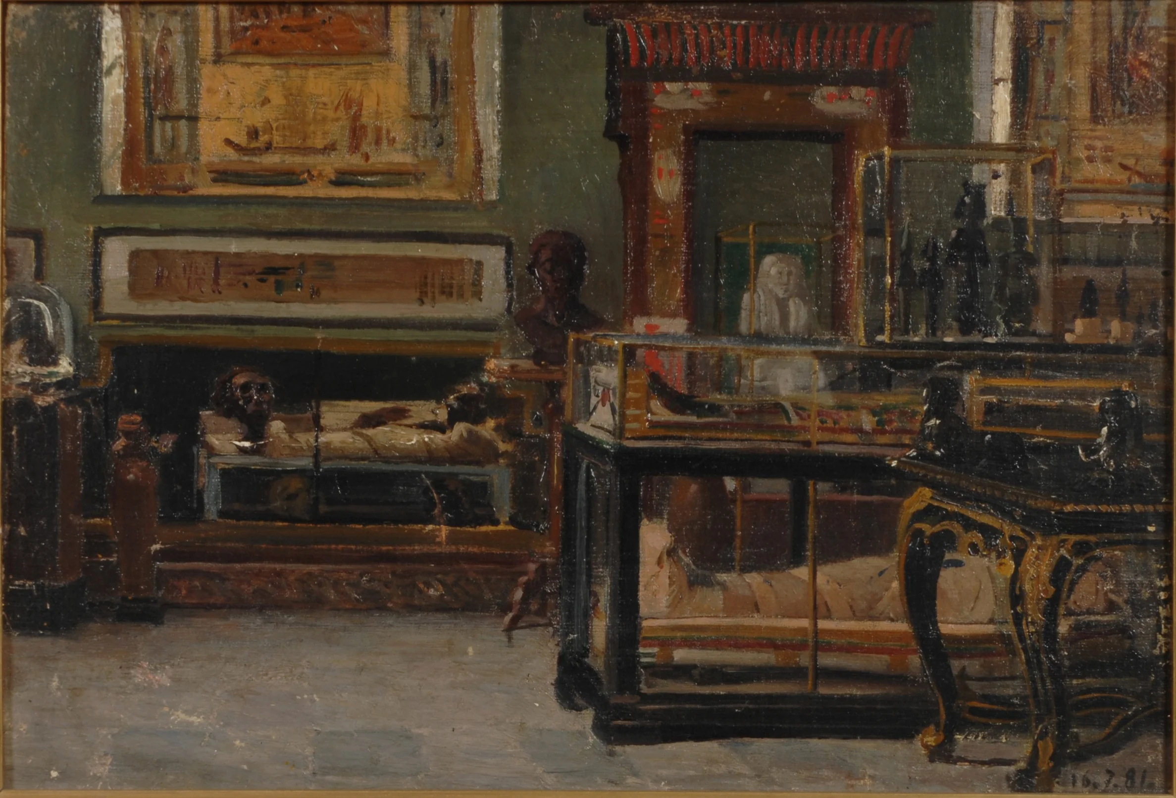Painting of the galleries by Lorenzo Delleani., by Lorenzo Delleani, unspecified, 1891