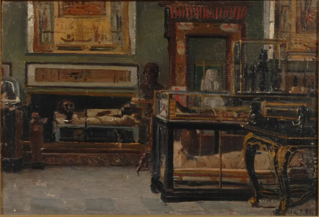 Painting of the galleries by Lorenzo Delleani.