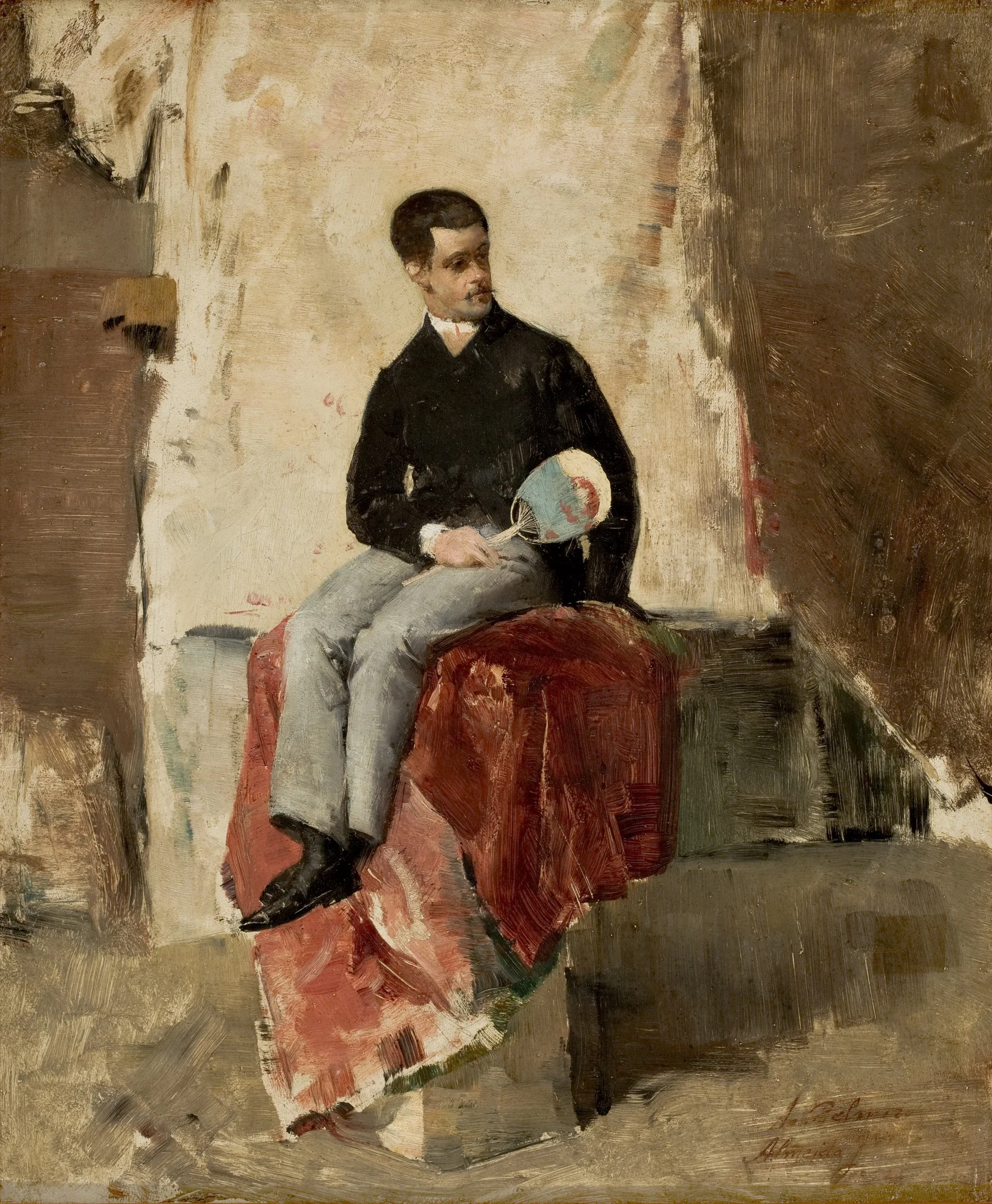 The Painter Belmiro de Almeida, by José Ferraz de Almeida Júnior, oil, 1884