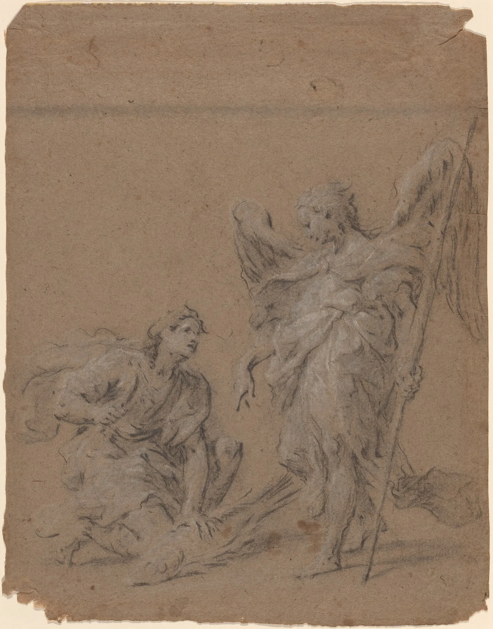 Tobias and the Angel, by Martin Johann Schmidt, chalk, 1780