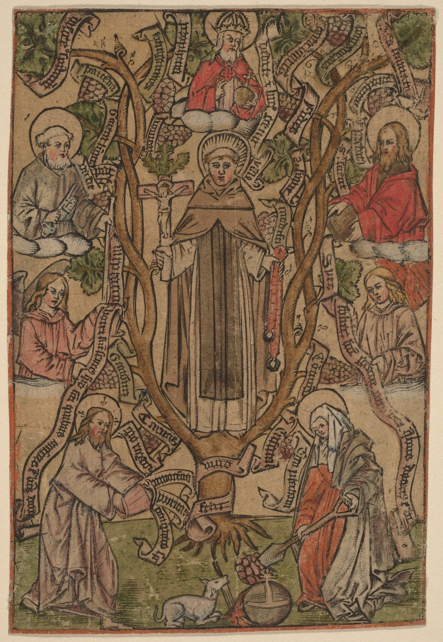 Saint Dominic, by Master S, ink, 1502