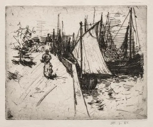 Woman on Quay, Honfleur