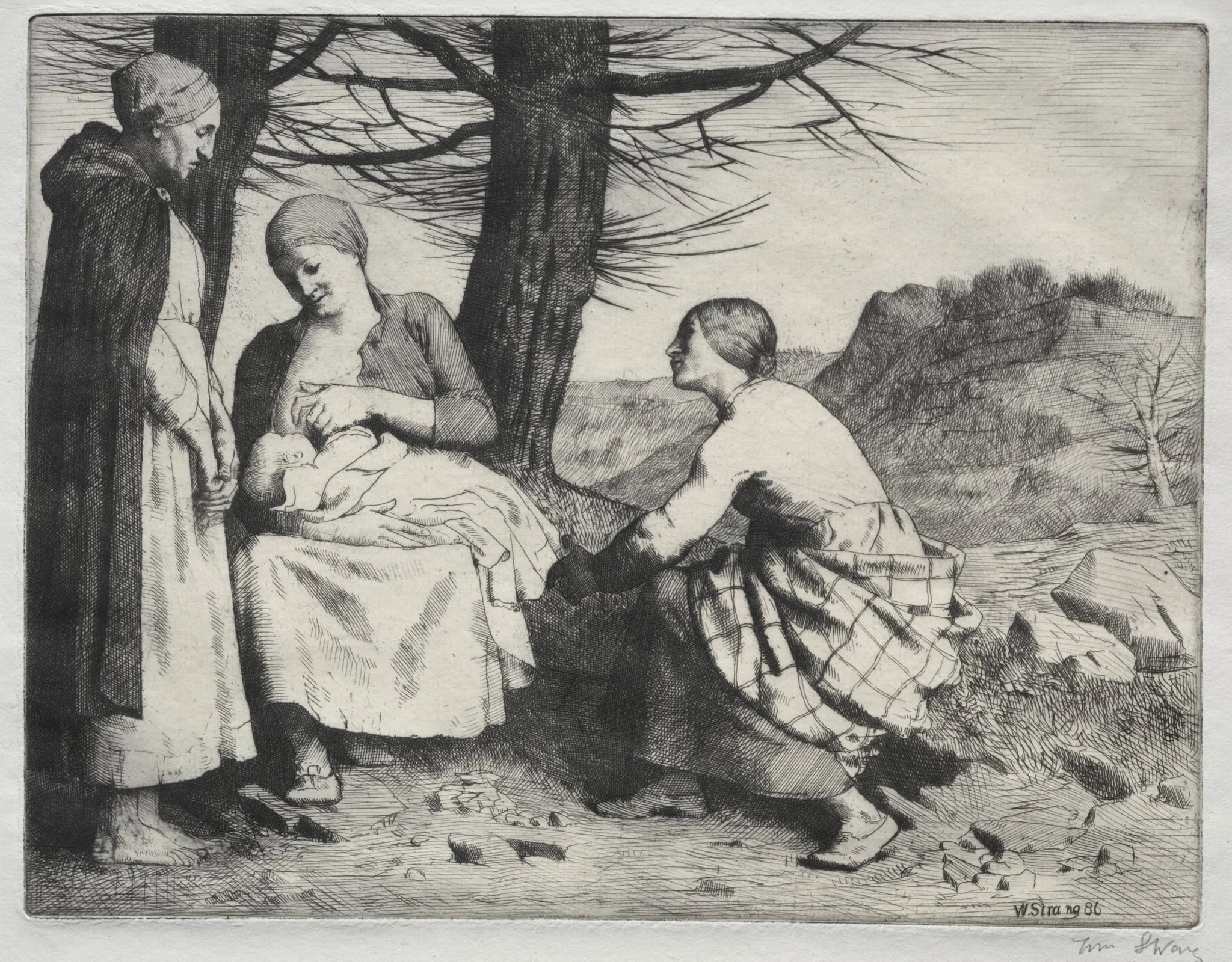 Woman and Child, by William Strang, 1886