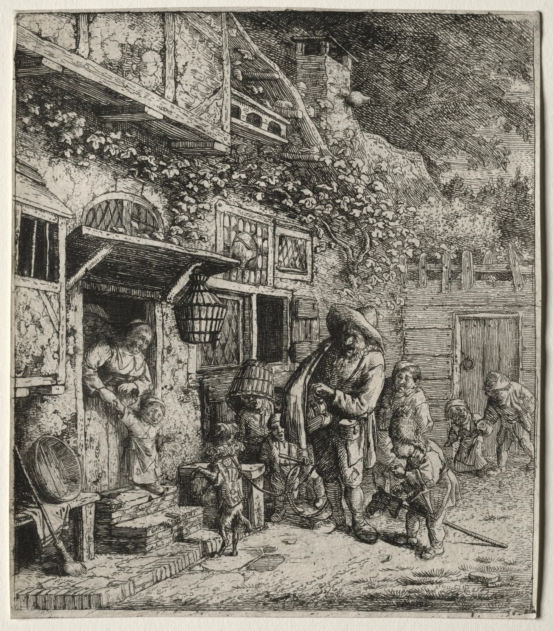 The Dancing Dog, by Cornelis Dusart, 1685