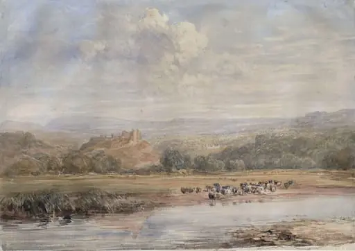 Dryslyn Castle, in the Vale of Towy, South Wales