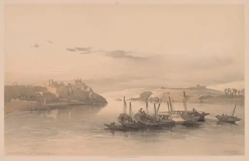 Egypt and Nubia:  Volume II - No. 28, General View of Asouan and the Island of Elephantine