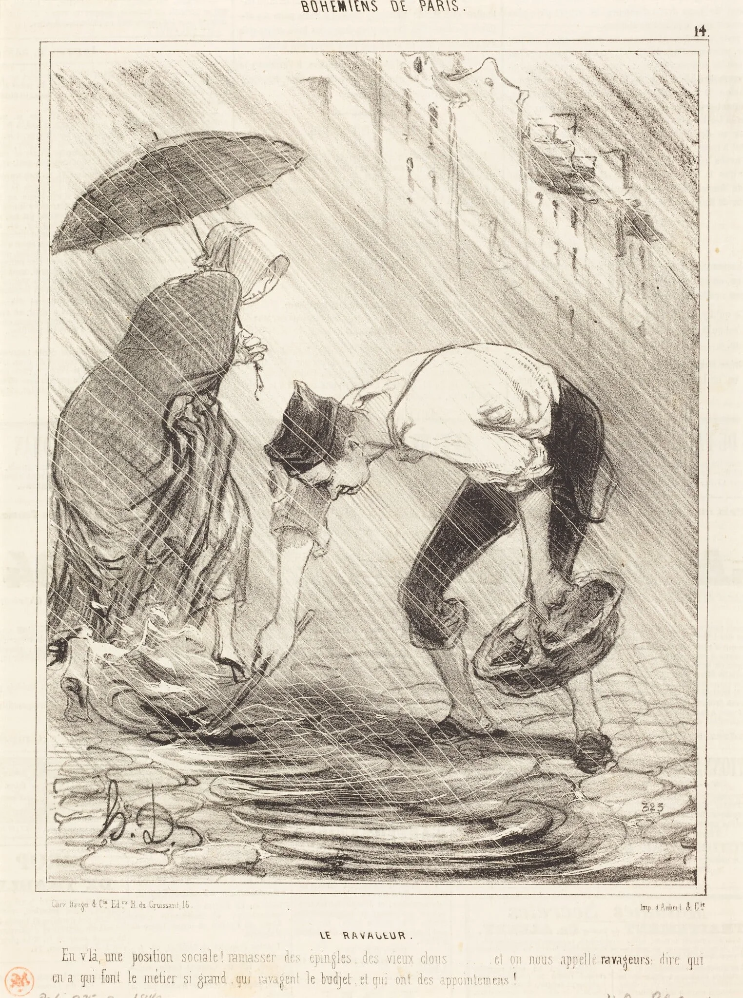 Le Ravageur, by Honoré Daumier, ink, 1842