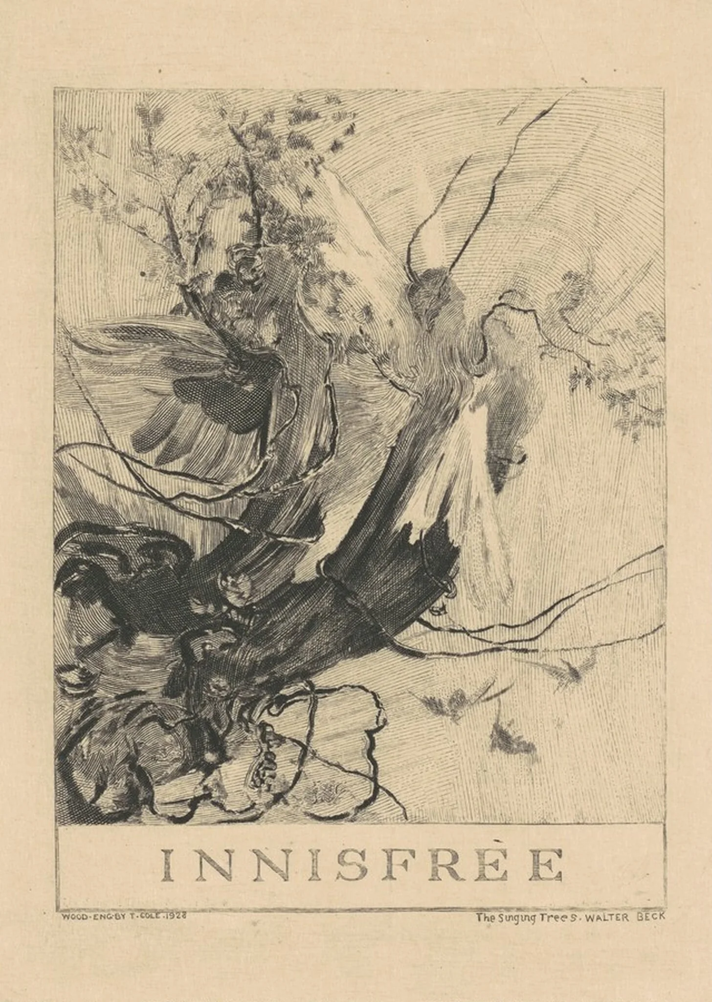 The Singing Trees, by Timothy Cole, ink, 1928