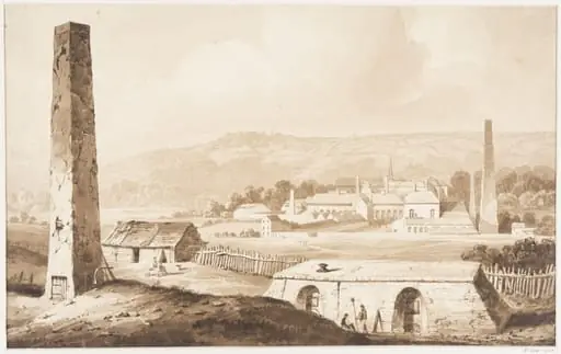 Landscape with factory buildings