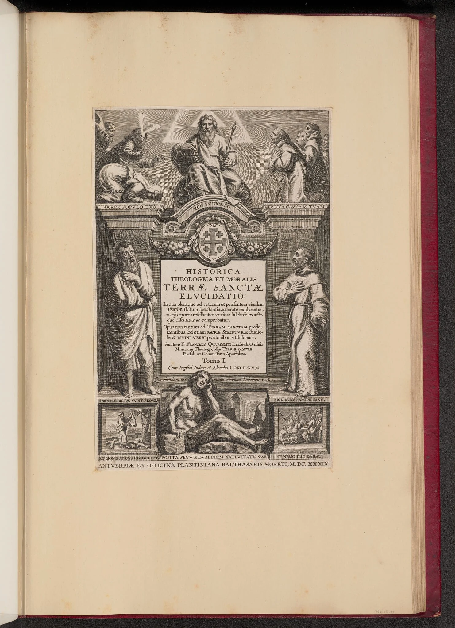 Title Page for Franciscus Aguilonius, Historica Theologica et Moralis Terrae Sanctae Elvcidatio, by Netherlandish 17th Century, ink, 1639