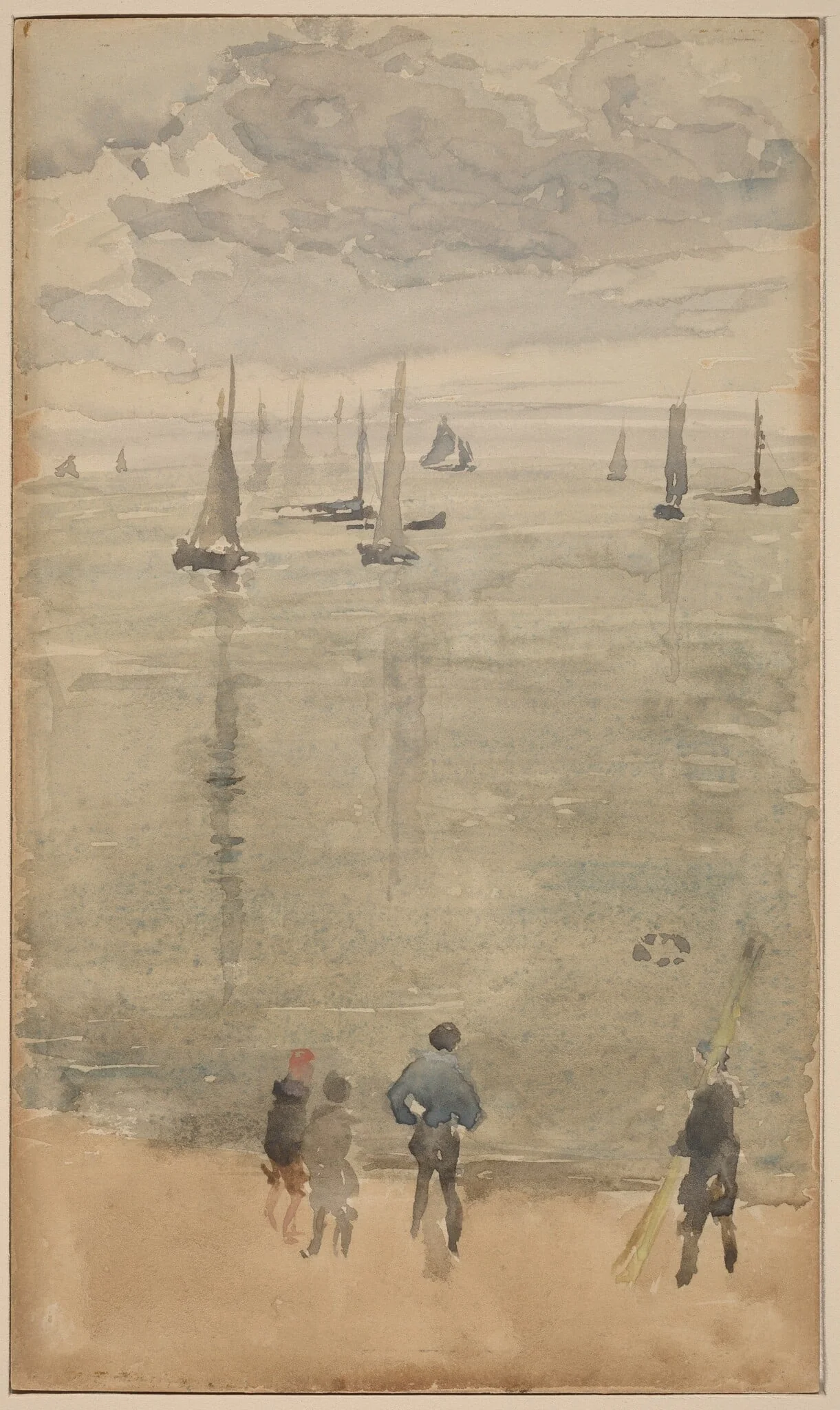 Violet [Note?]...The Return of the Fishing Boats, by James McNeill Whistler, watercolor, 1885