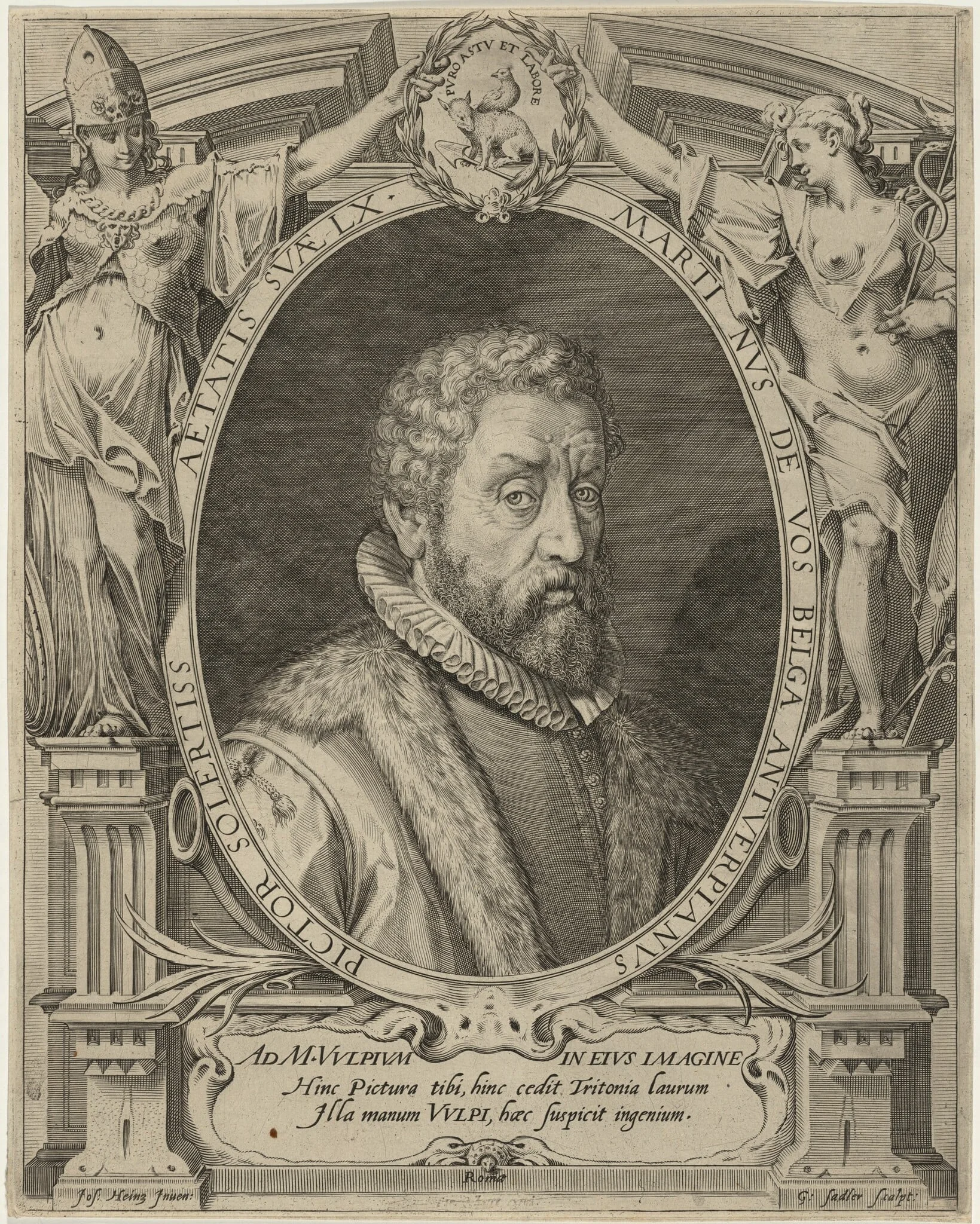 Martin de Vos, by Aegidius Sadeler II, ink, 1600