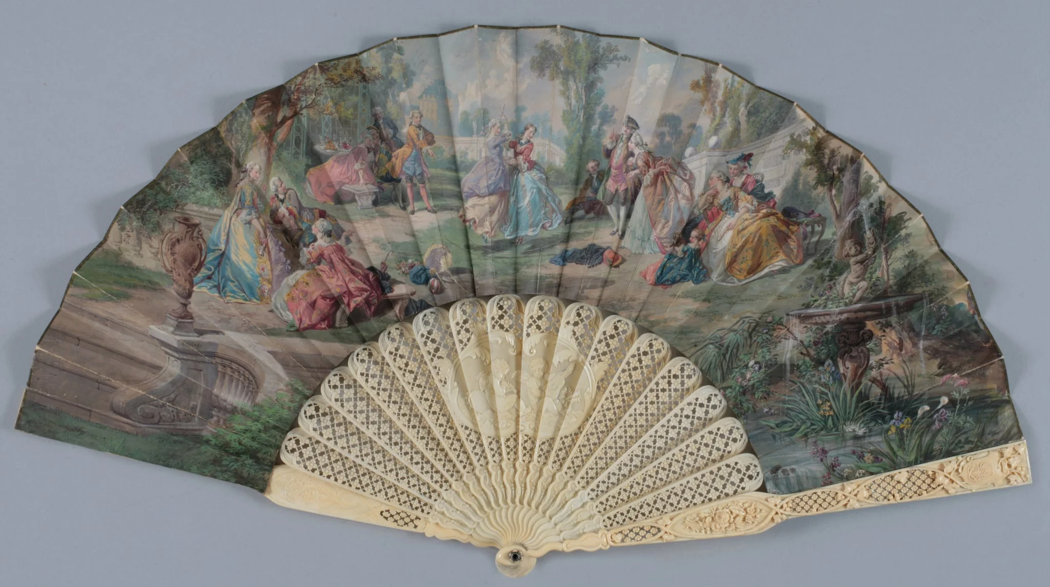 Eventail plié, by A. Soldé, unspecified, 1860
