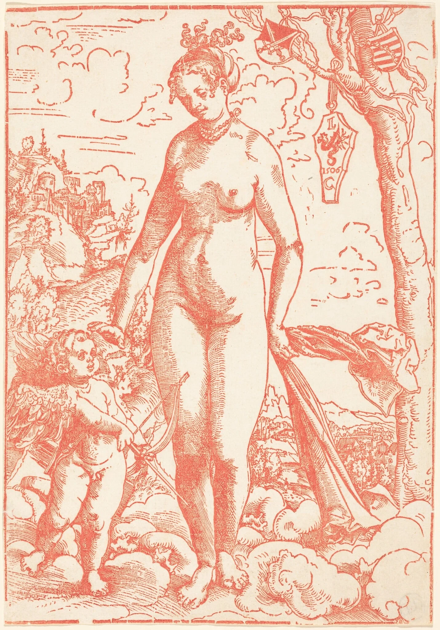Venus and Cupid, by Lucas Cranach the Elder, ink, 1506