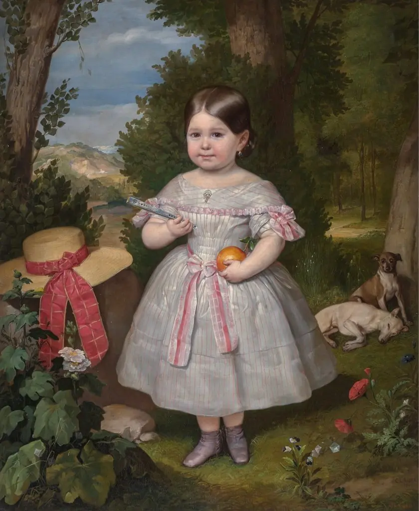 Portrait of a Young Girl in a Landscape