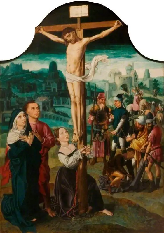 The Crucifixion with Mary Magdalen at the Foot of the Cross (triptych, centre panel)