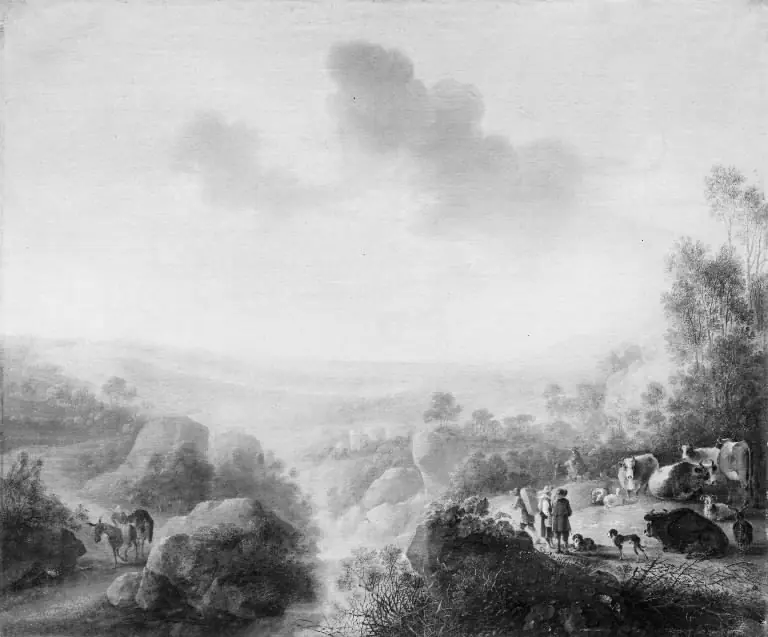Landscape with Cattle by a Brook