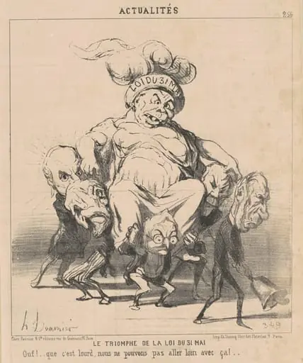 Le triomphe de la loi du 31 Mai