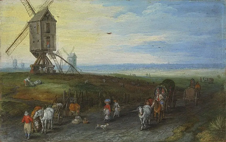 Country Road with Windmill