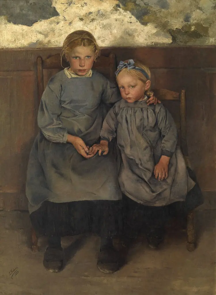 Les Boëchelles. Two Walloon Peasant Children