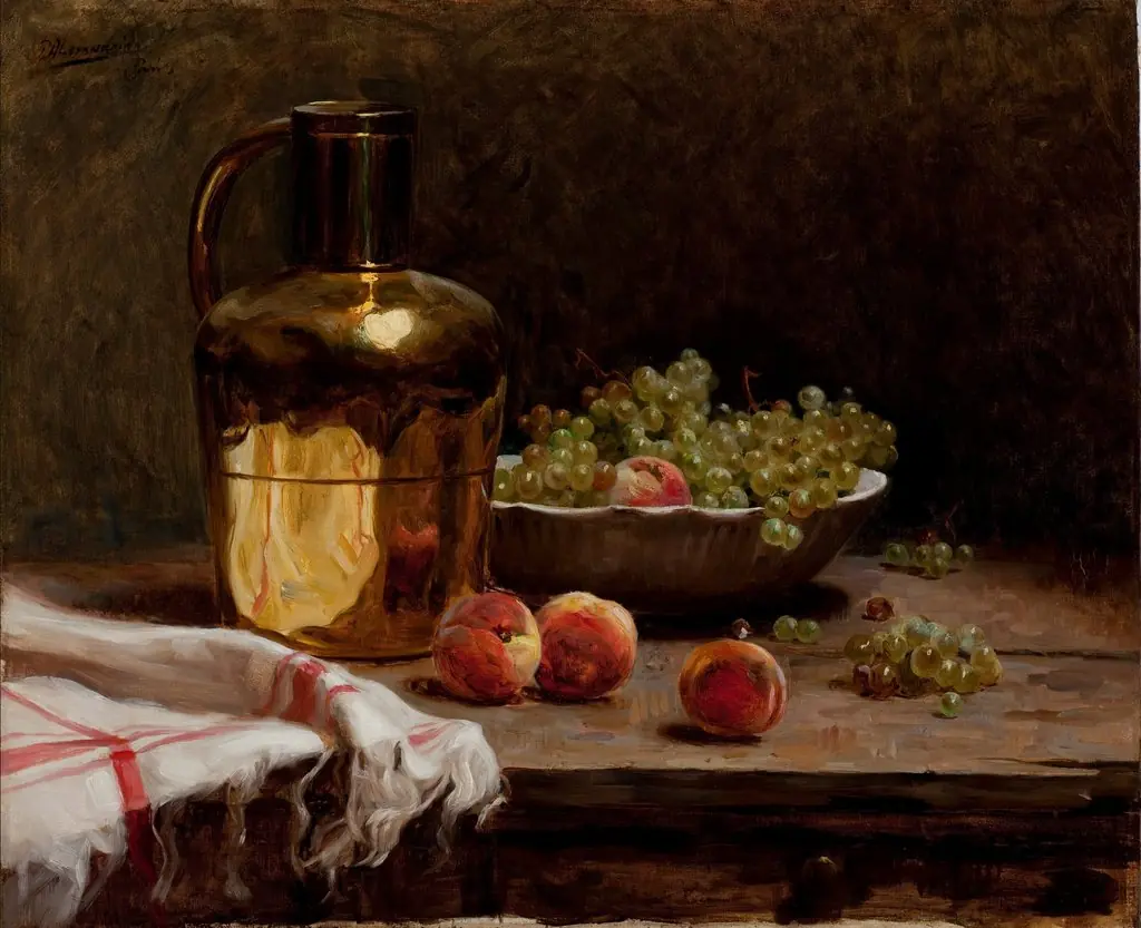 Still life - Grapes and Peaches