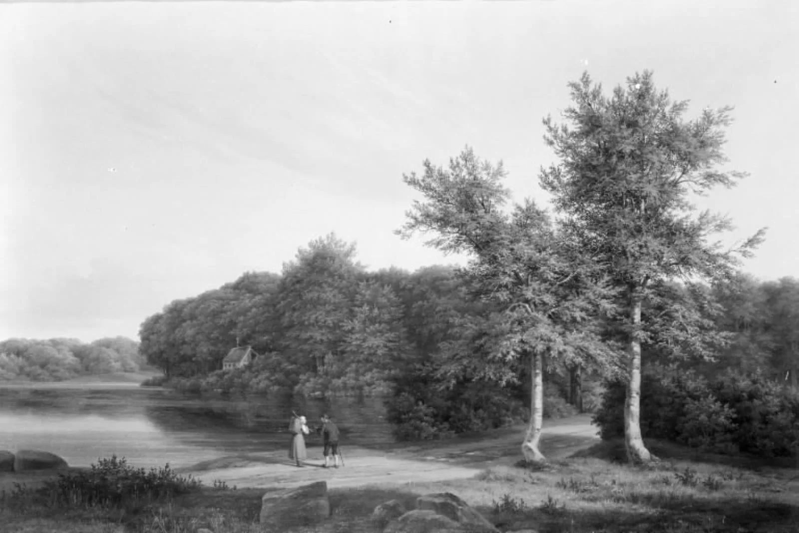 Woodscape near Hellebæk, by Unknown, 1850