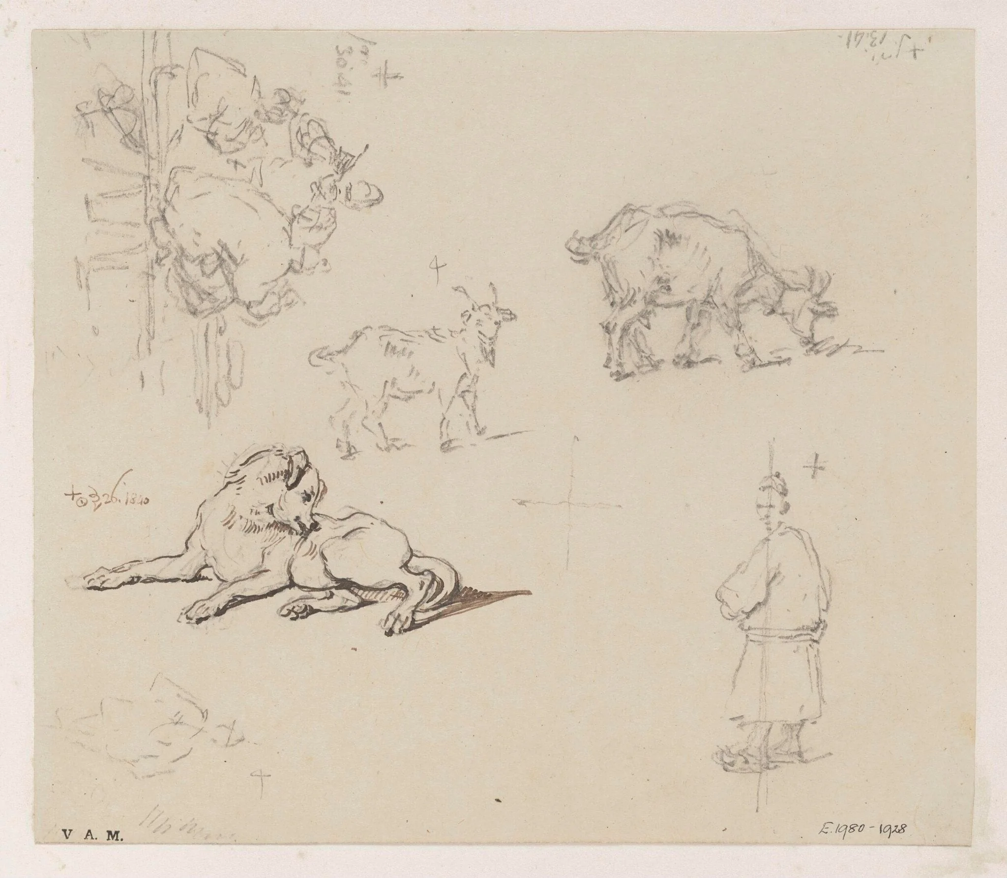 Figures and animals, by George Chinnery, 19