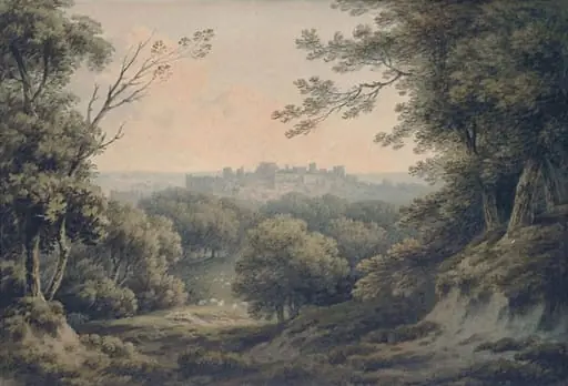 Distant view of Windsor Castle
