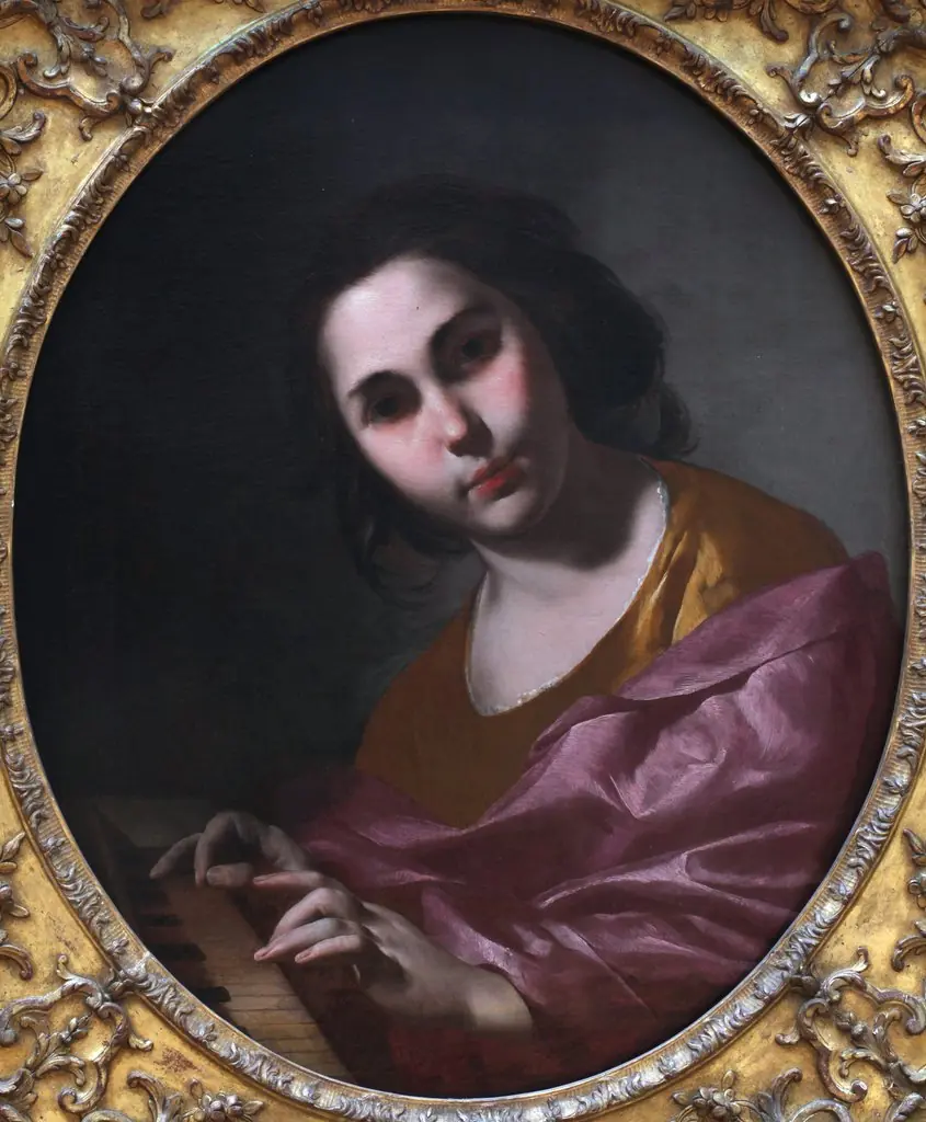 Woman Playing the Clavichord