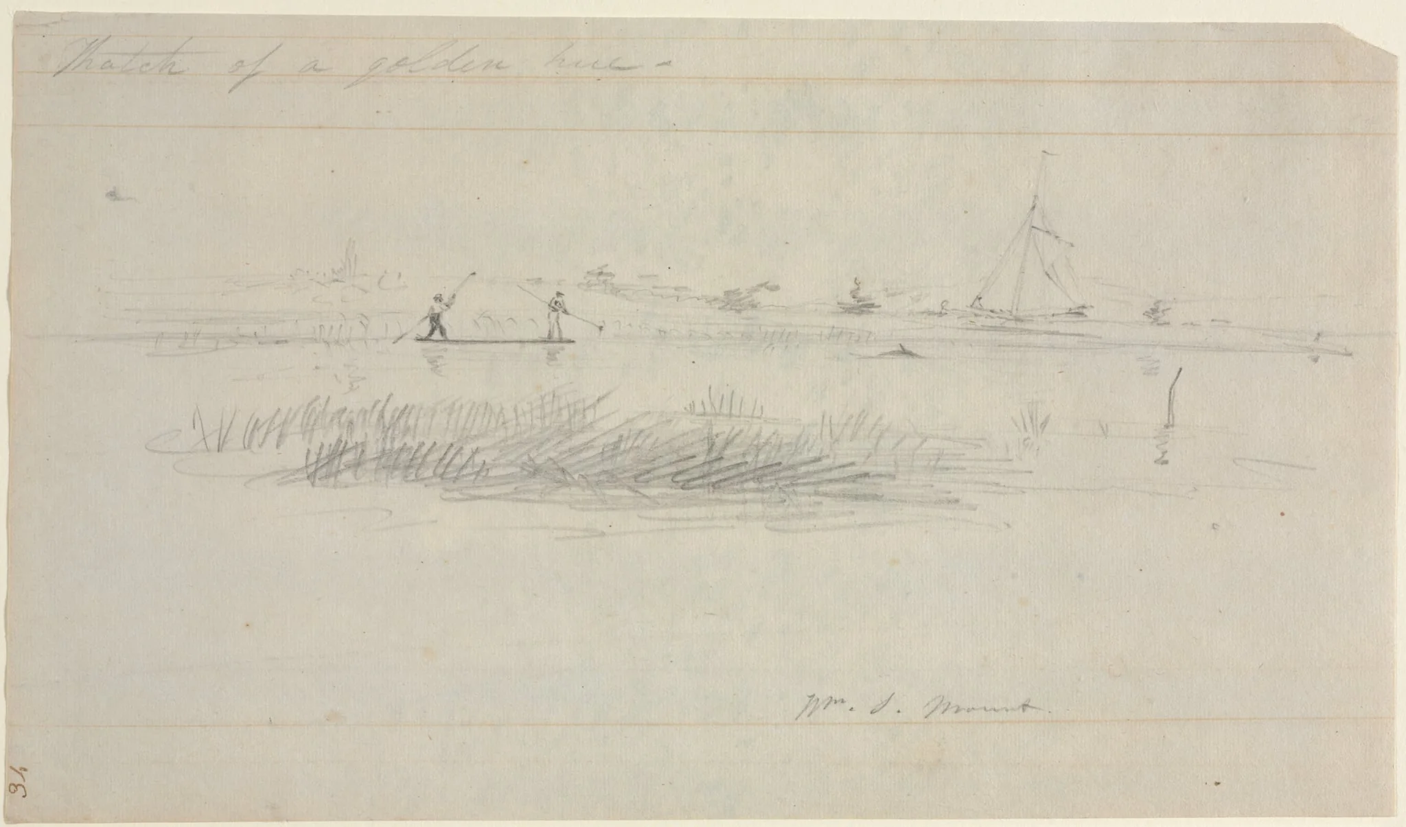 Eel Spearing at Setauket, Long Island, New York, by William Sidney Mount, 1845