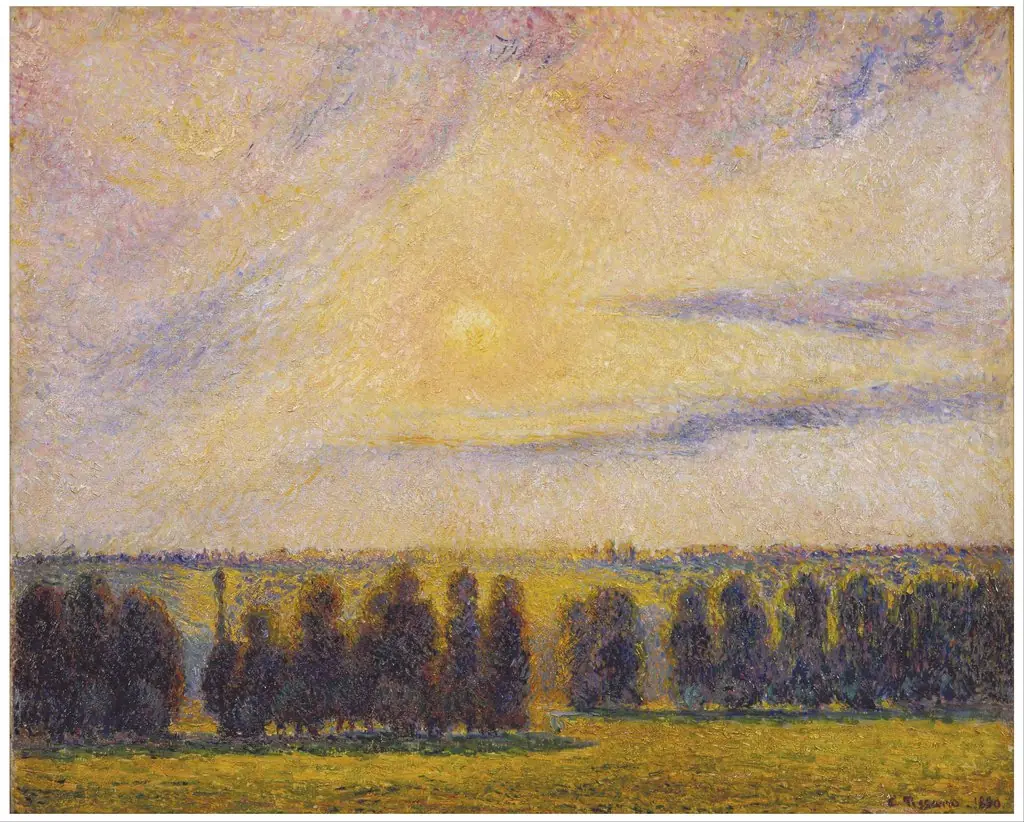 Sunset at Éragny