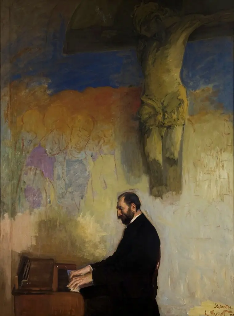 Portrait of Feliks Jasieński at the Organ