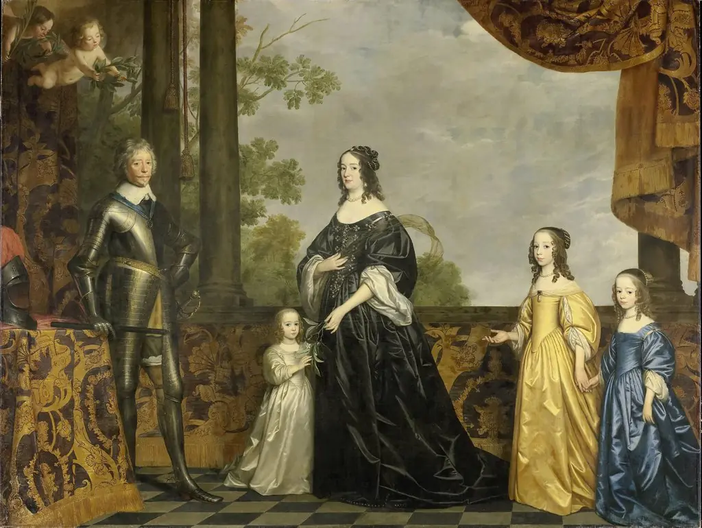 Frederik Hendrik (1584-1647), Prince of Orange, his wife Amalia van Solms (1602-75) and their three youngest daughters, Albertina Agnes (1634-96), Henrietta Catharina (1637-1708) and Maria (1642-88)