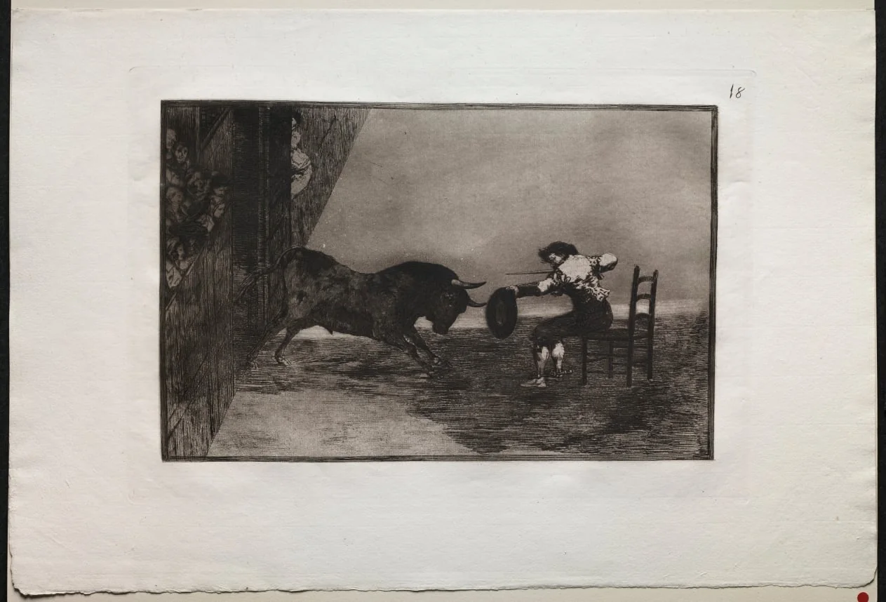 Bullfights:  The Daring of Martincho in the Ring at Saragossa, by Francisco Goya, 1816
