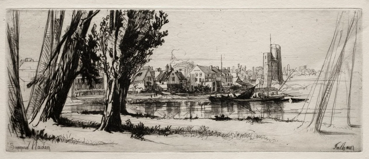 Fulham, by Francis Seymour Haden, 1859